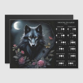 Carte magnétique Moon Wolf (Devant / Derrière)