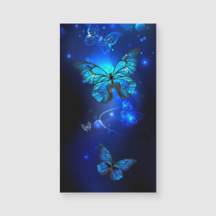Carte Magnétique Morpho Butterfly in the Dark Background
