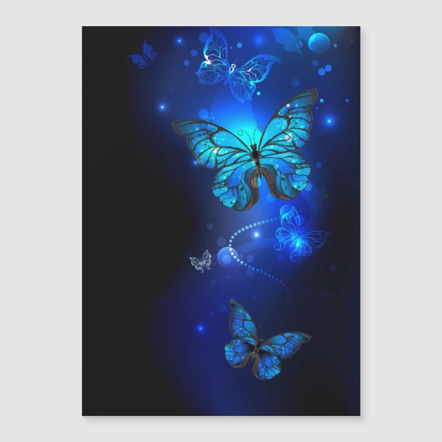 Carte Magnétique Morpho Butterfly in the Dark Background (Devant)