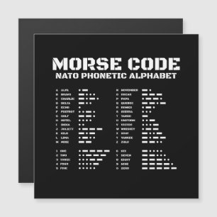 Carte Magnétique Morse Code et design éducatif OTAN Noir & Blanc