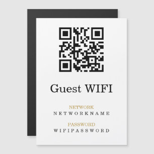 Carte Magnétique Mot de passe Wifi et code QR réseau personnalisé