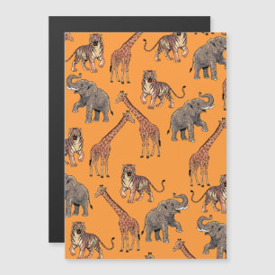 Carte Magnétique Motif Animal Africain