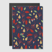Carte Magnétique Motif d'automne (Devant / Derrière)