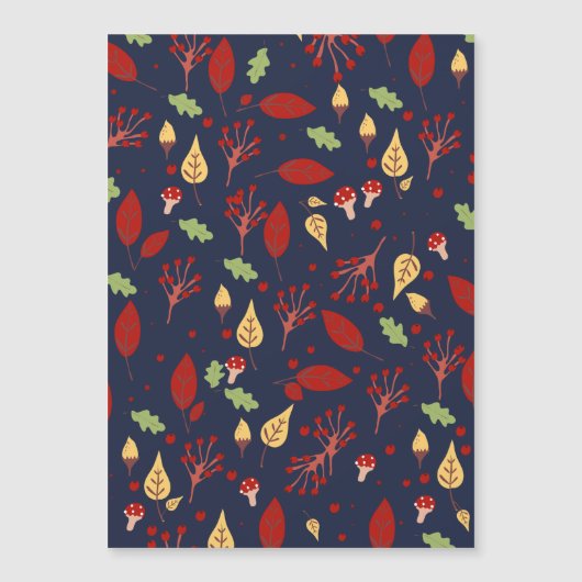 Carte Magnétique Motif d'automne (Devant)