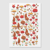 Carte Magnétique Motif de champignons mignons (Devant)