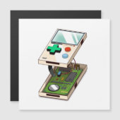 Carte Magnétique Motif de console de jeu vidéo. (Devant / Derrière)