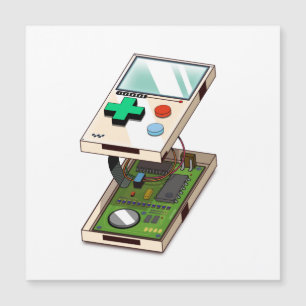 Carte Magnétique Motif de console de jeu vidéo.