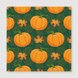 Carte Magnétique Motif de départ d'automne du Citrouille orange