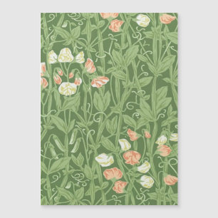 Carte Magnétique Motif de pois de senteur William Morris, botanique