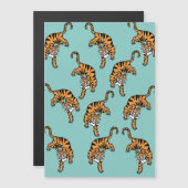 Carte Magnétique Motif de tigre d'Asie (Devant / Derrière)