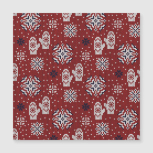 Carte Magnétique Motif décoratif de Noël d'hiver