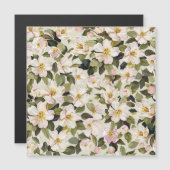 Carte Magnétique Motif des branches de l'arbre de fleurs de printem (Devant / Derrière)