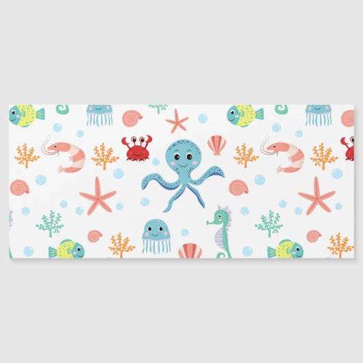 Carte Magnétique Motif du monde marin (Devant)