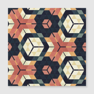 Carte Magnétique Motif géométrique Carré Hexagon coloré