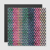 Carte Magnétique Motif géométrique triangle vintage sans couture (Devant / Derrière)