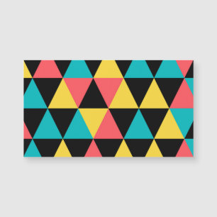Carte Magnétique Motif graphique géométrique coloré et rétro joyeux