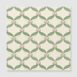 Carte Magnétique Motif Grille Fleurs Feuilles simples