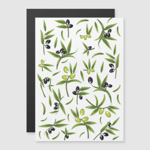 Carte Magnétique Motif Olive Vintage