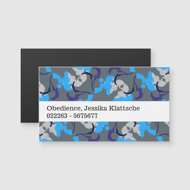 Carte Magnétique Motif Poodle (Devant / Derrière)