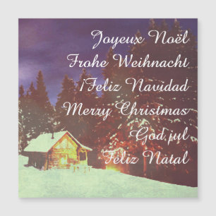 Carte Magnétique Motif pour l'hiver merveilleux de Noël