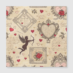 Carte Magnétique Motif romantique de vintage Cupid (8)