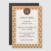 Carte Magnétique Motif triangles (Devant / Derrière)