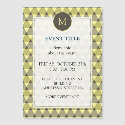 Carte Magnétique Motif triangles (Devant)