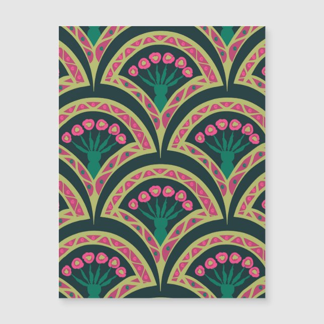 Carte Magnétique motif vert en forme de coque (Devant)