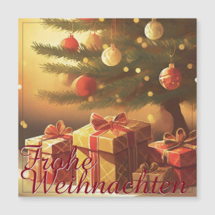 Carte Magnétique Motiv, mit Geschenken unterm Weihnachtsbaum 37016