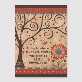 Carte Magnétique Motivational Unwritten Quote Floral Magnetic Card