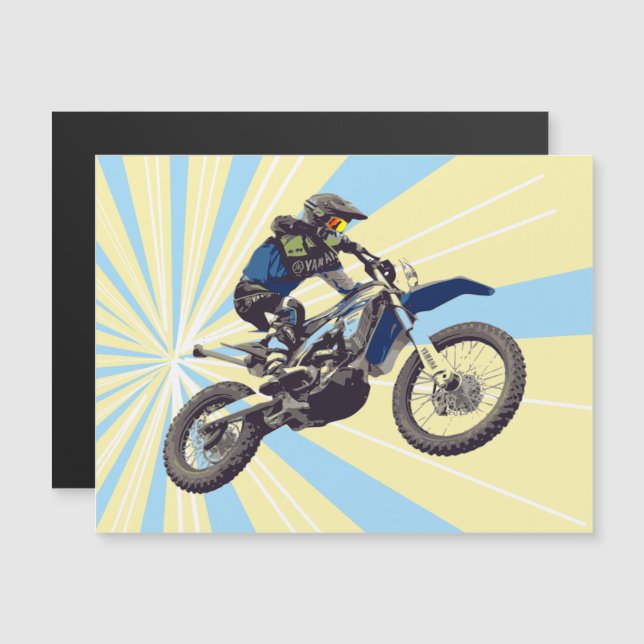 Carte Magnétique Motocross (Devant / Derrière)