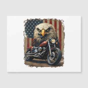 Carte Magnétique Motocyclette Drapeau USA Rétro Biker Chopper