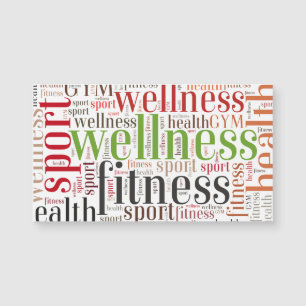 Carte Magnétique Mots fitness