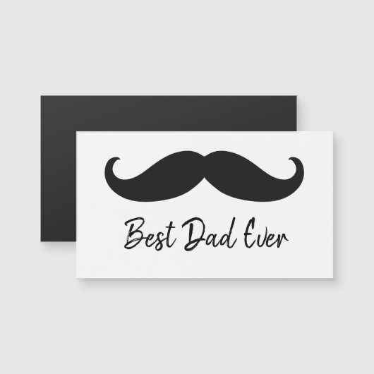 Carte Magnétique Moustache noire (Devant / Derrière)
