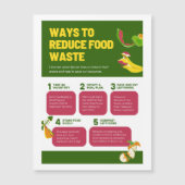 Carte Magnétique Moyens de réduire les déchets alimentaires Poster  (Devant)