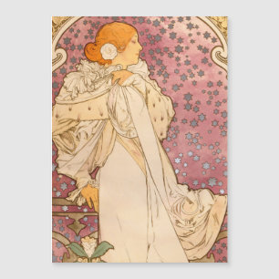 Carte Magnétique Mucha Art nouveau femme beauté