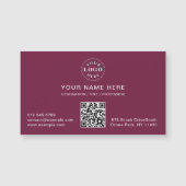 Carte Magnétique Mulberry profonde avec vos inform (Devant)