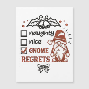 Carte Magnétique Nain mignon regrettant drôles de gnomes à Noël