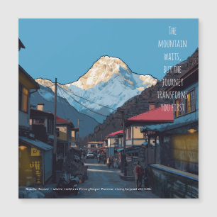 Carte Magnétique Namche Bazaar Aventure Matinale d'Everest Aimant