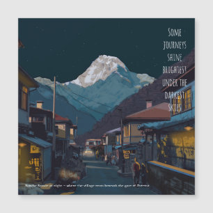 Carte Magnétique Namche Bazaar Nuit Everest Souvenir Cadeau Magneti