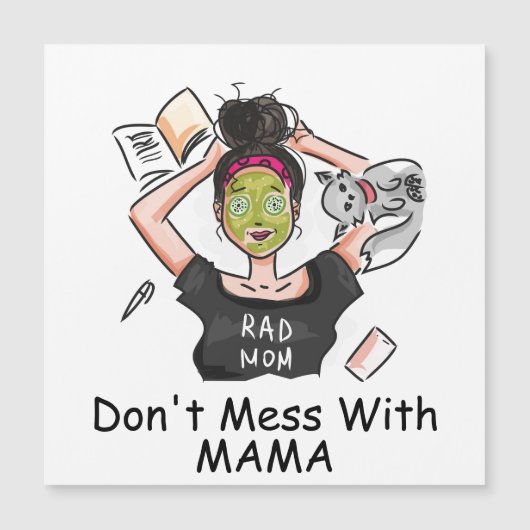 Carte Magnétique N'ayez pas de mal avec maman (Devant)