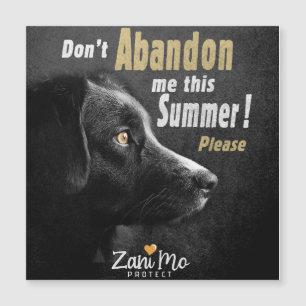 Carte Magnétique Ne m’abandonnez pas cet été - Protection des chien