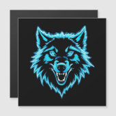 Carte Magnétique Neon Wolf (Devant / Derrière)