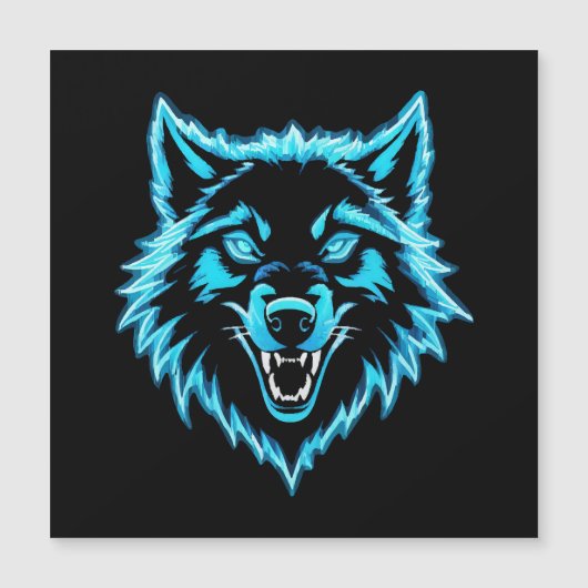 Carte Magnétique Neon Wolf (Devant)