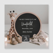 Carte Magnétique Neutral Baby Reveal Pregnancy announcement card (Devant)