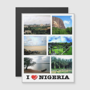 Carte Magnétique Nigeria - I Love -