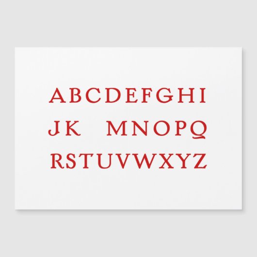 Carte Magnétique No L "Joke" Alphabet de Noël (Devant)