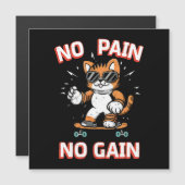 Carte Magnétique No Pain No Gain (Devant / Derrière)