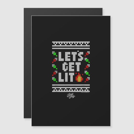 Carte Magnétique Noël amusant - Laissons-nous s'éclairer (Devant / Derrière)