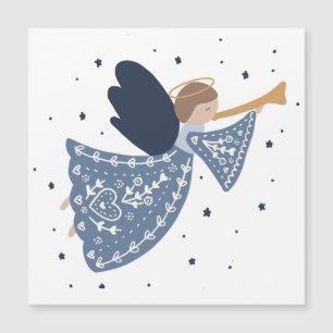 Carte Magnétique Noël Ange Paix sur Terre Vacances paradisiaques